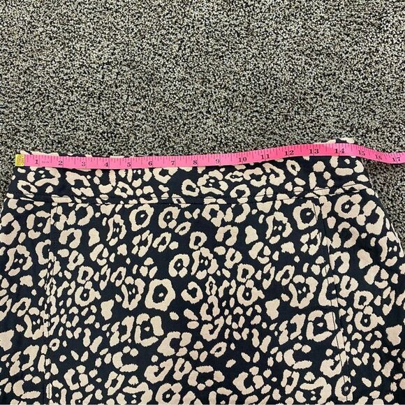 LOFT 8 Brown Animal Print Mini A-Line Skirt Pocket Y2K 90s Grunge Rockstar Retro - Picture 14 of 16